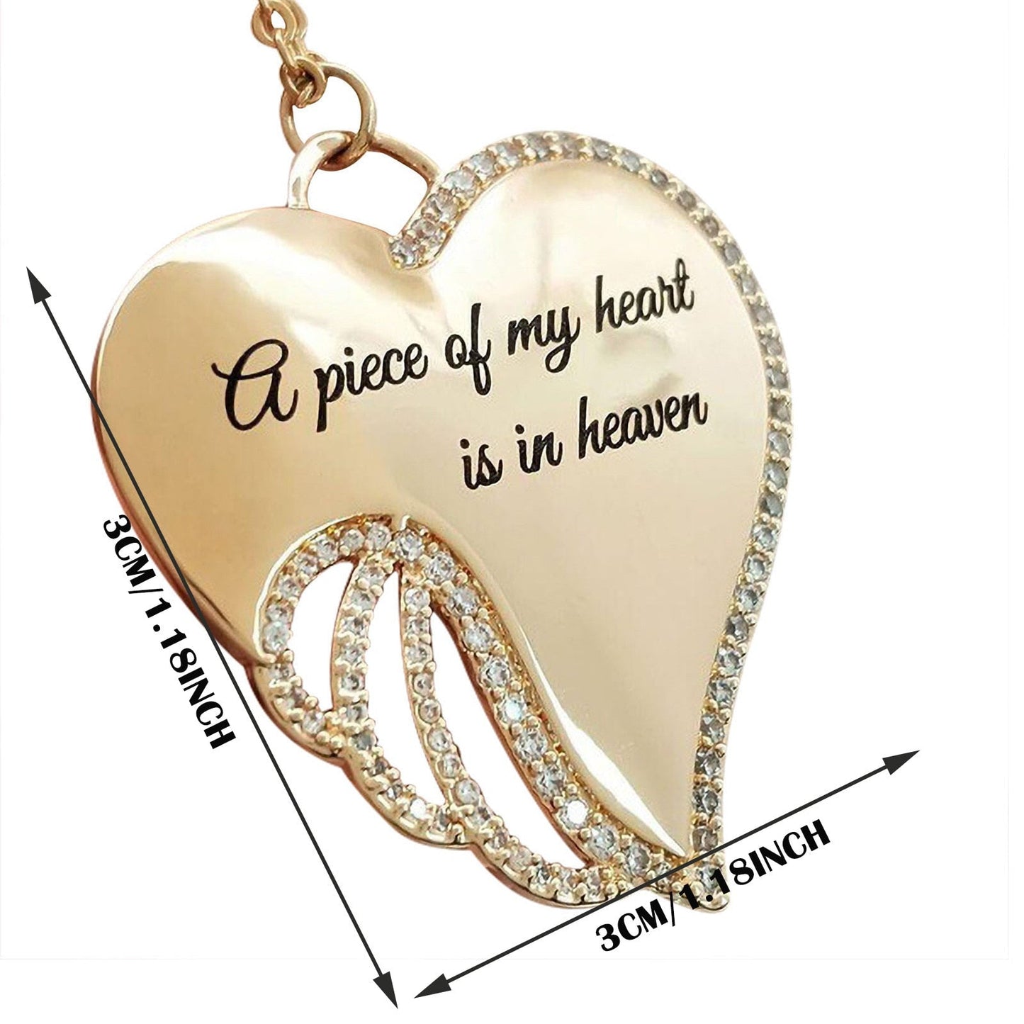 Engel vleugel hart ketting