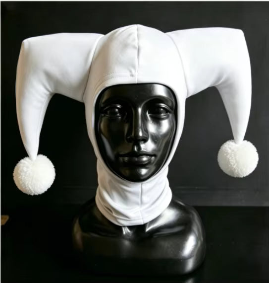 Adult Jester Hat Cosplay Black and Red Costume Accessory 10