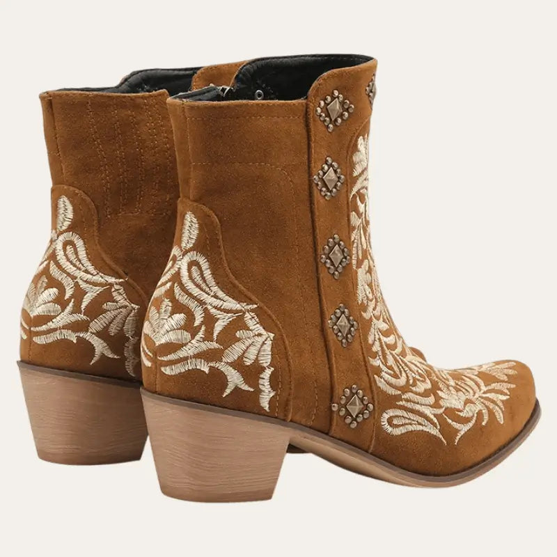 Women's Cowboy Boots Ankle Boots Imitation Leather with Rubber Sole