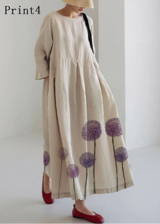 Women's Cotton Patchwork Dress with Pockets for Spring and Summer