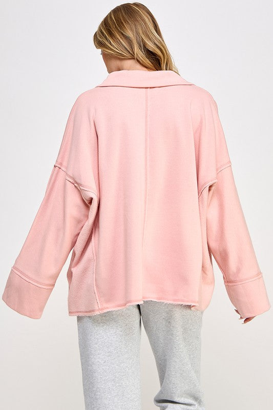 Women's V-neck Pullover with Dolman Sleeves in Soft Breathable Material