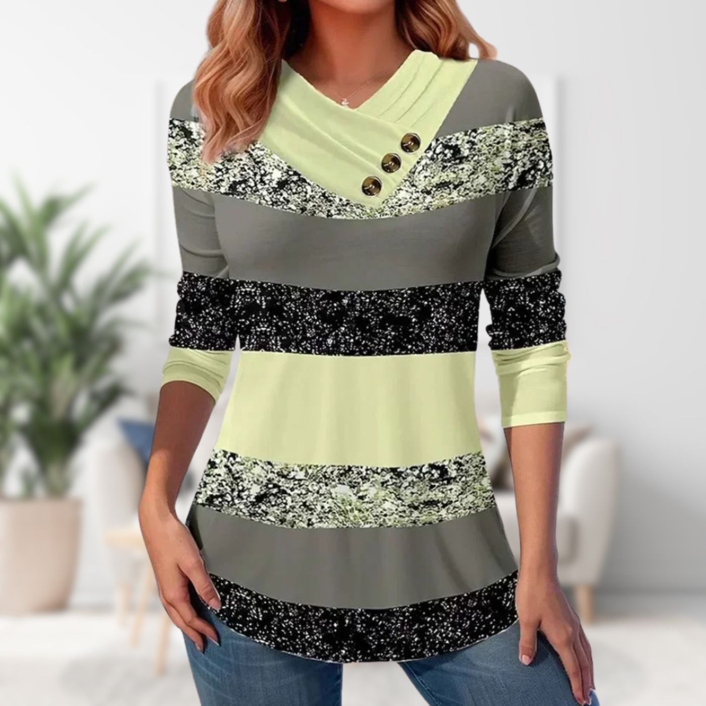 Women's V-neck Sweater Fine Knit Casual Style
