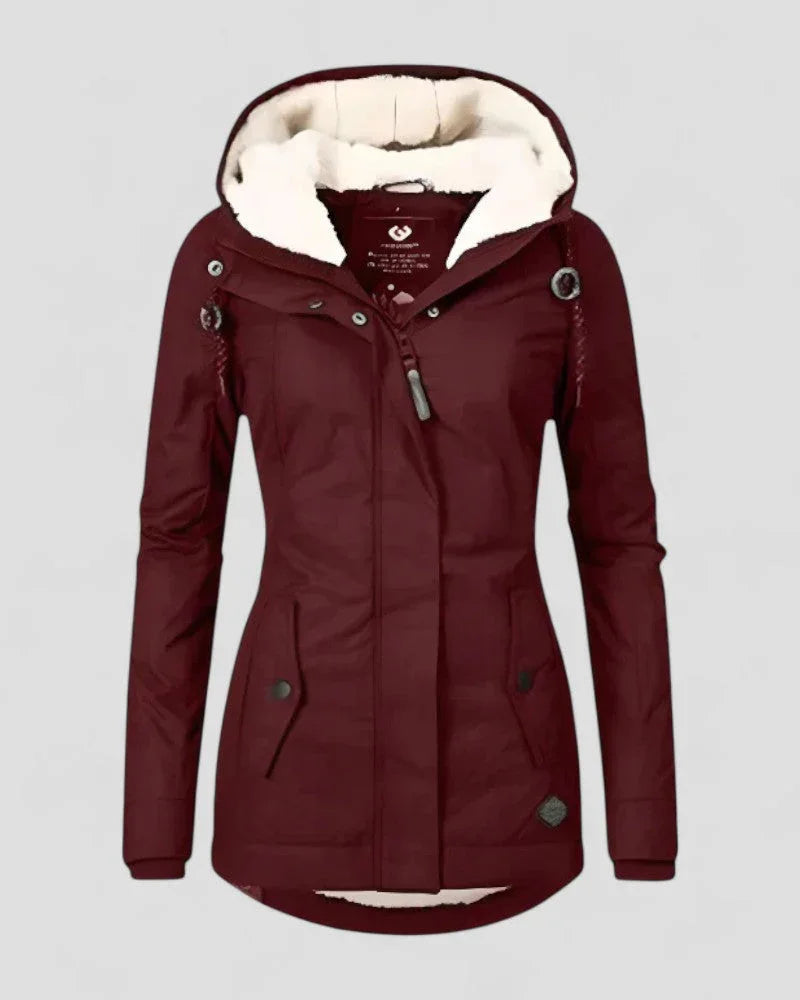 Women's Winter Jacket Waterproof with Fleece Lining