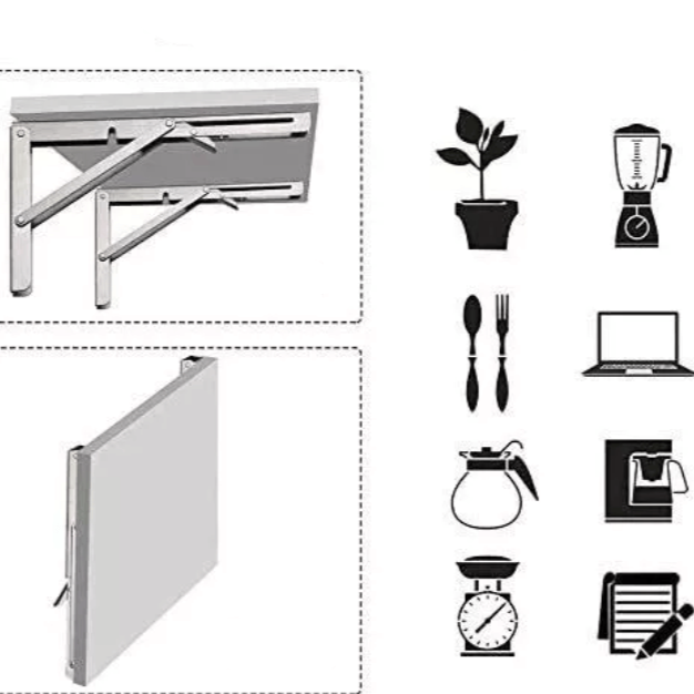 Foldable Wall Shelf Bracket (2pcs)