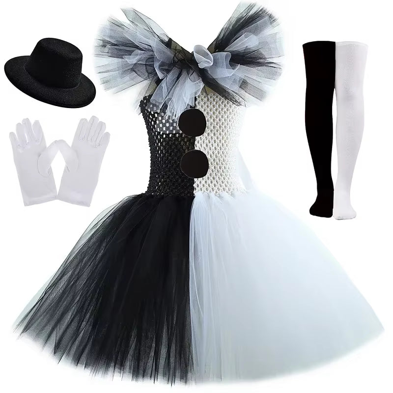 Girls' Clown Costume Tutu Dress for Halloween Party 10