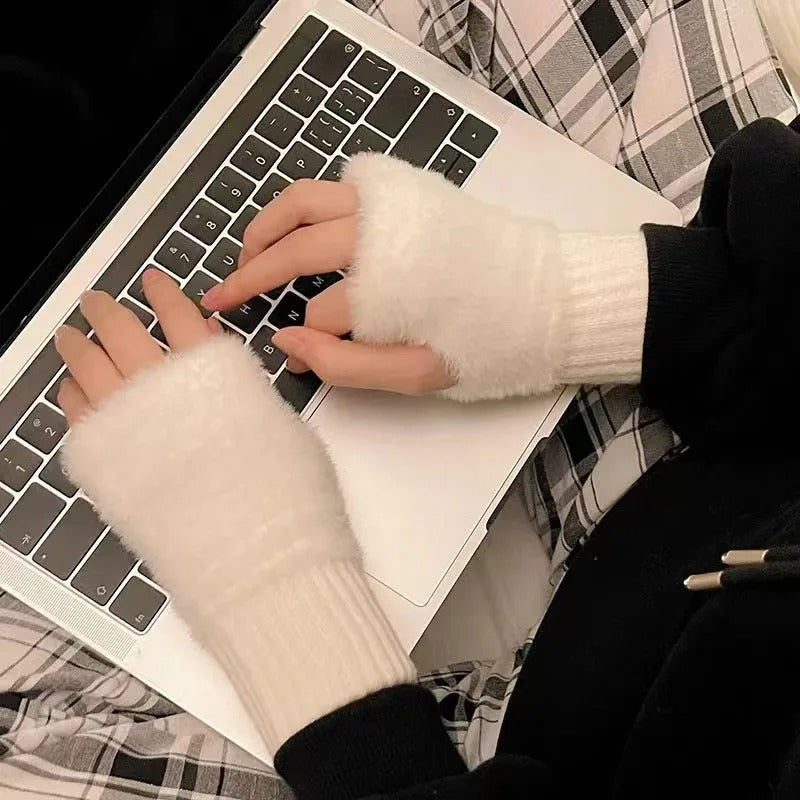 Half-Finger Fleece Gloves