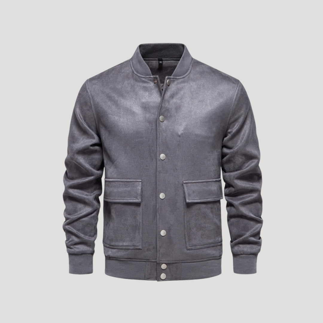 Men's Bomber Jacket Sporty Style With Practical Side Pockets