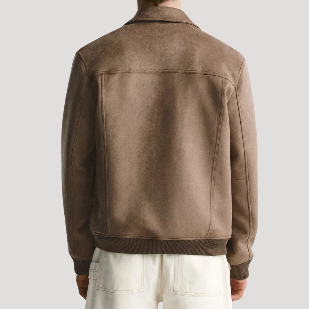 Men's Bomber Jacket Stylish Design With Ribbed Details
