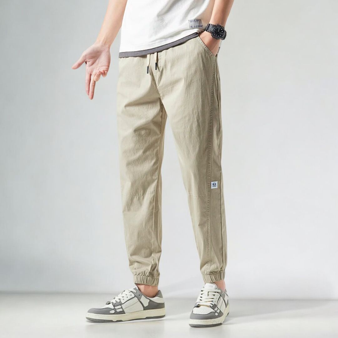Men's Sweat Pants Modern Japanese Cotton With Elastic Waistband