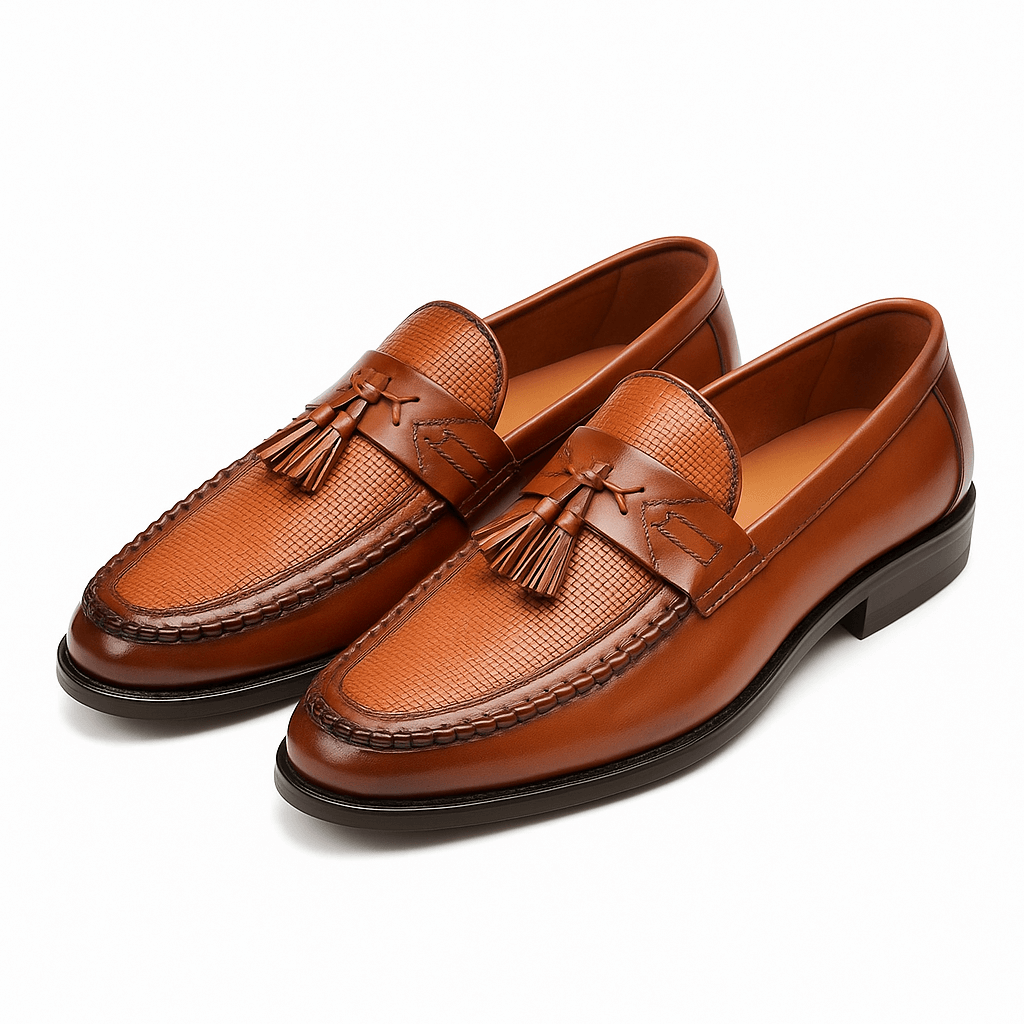 Men's Loafers With Woven Tassel Style