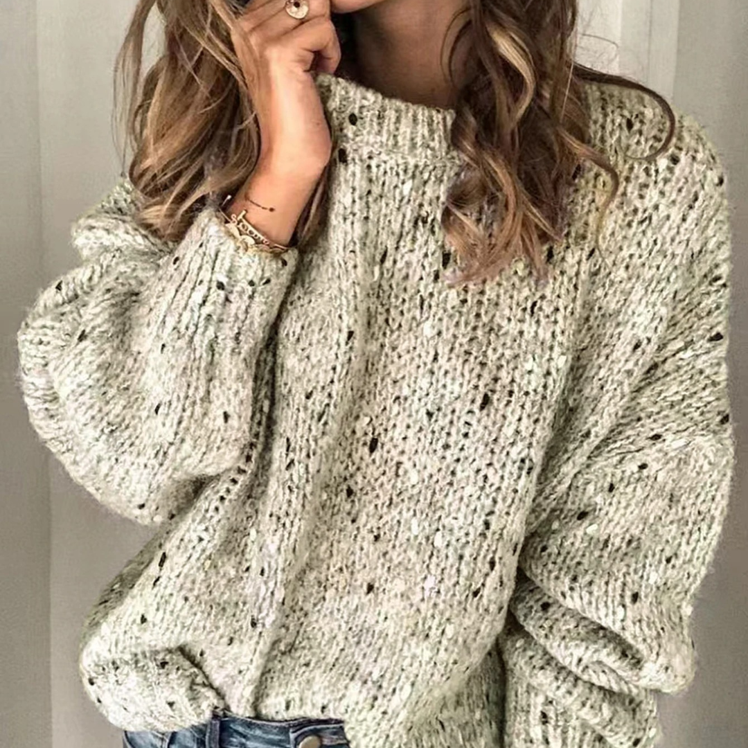 Knitted Drop Shoulder Sweater for Women