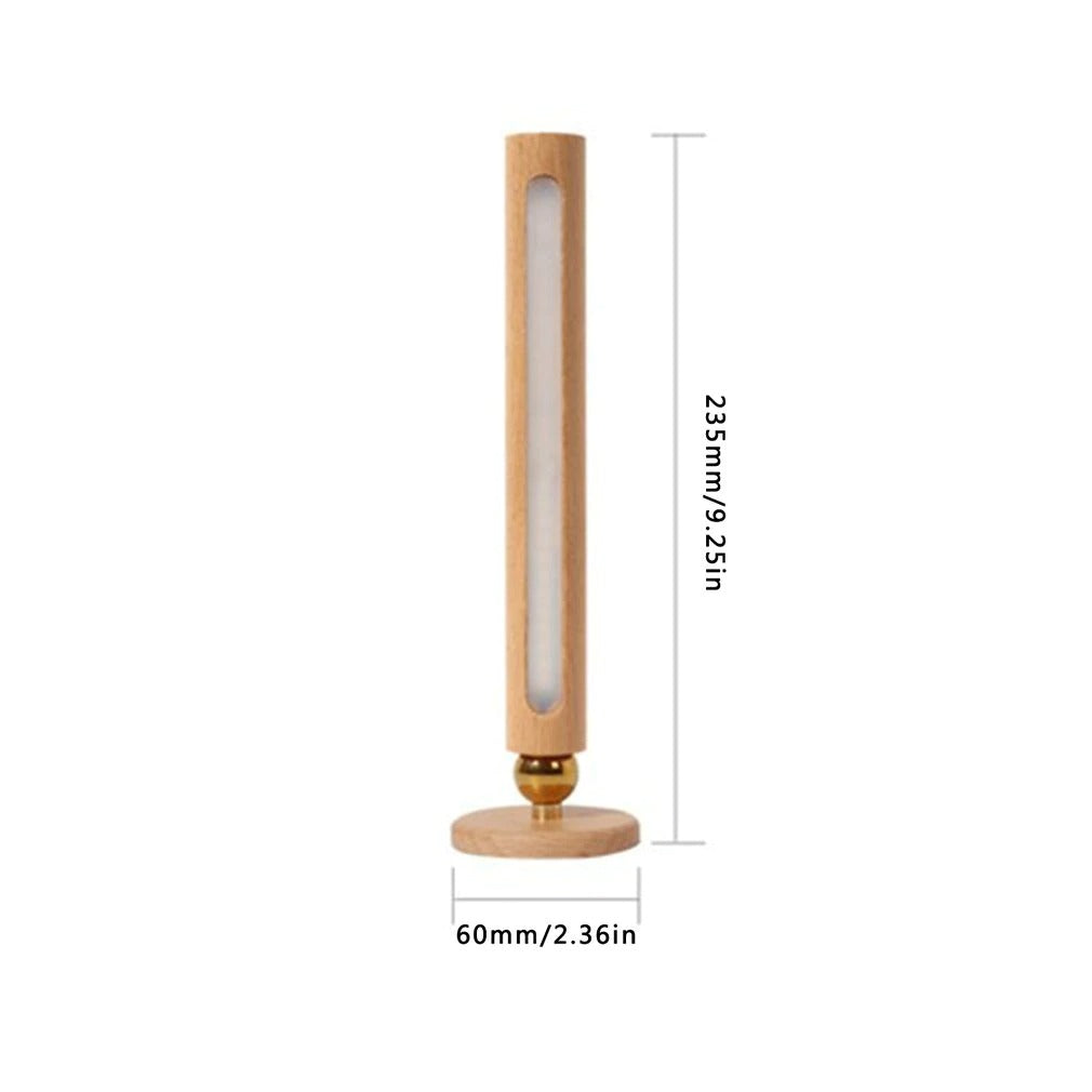 LED 360° rotatable wooden wall light