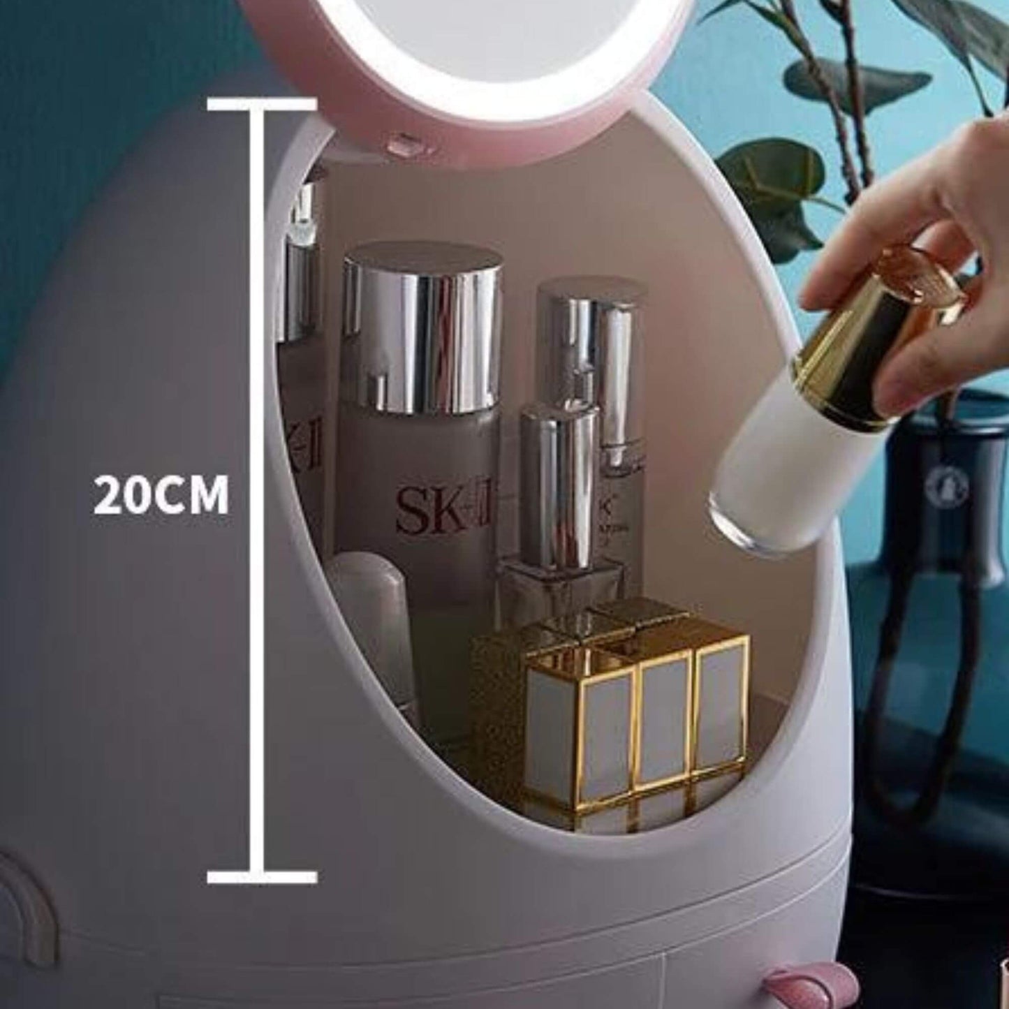 LED Mirror Cosmetic organiser