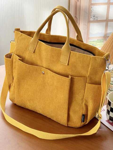 Ladies Bag Stylish Cord Material for Daily Use