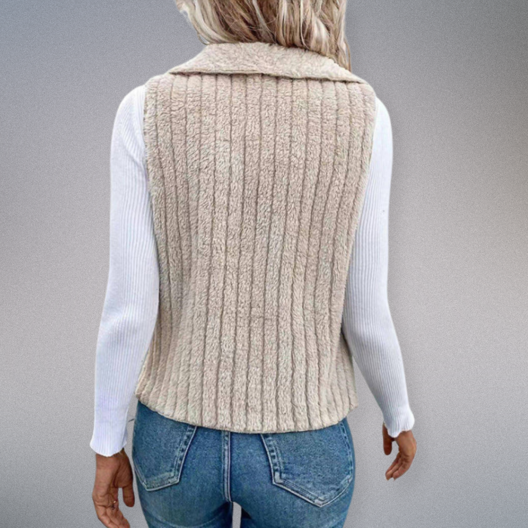 Ladies Cardigan Casual With Notch Collar Soft Material