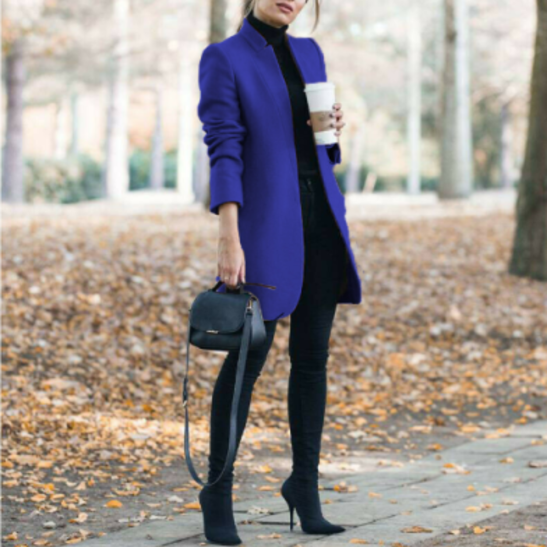 Ladies Jacket with stand-up collar Classic Wool blend