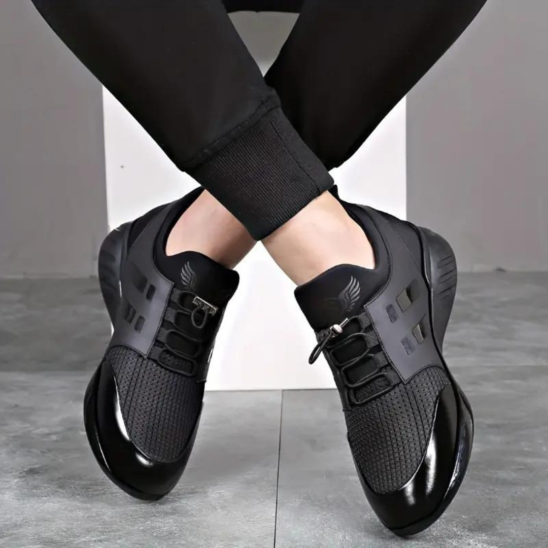 Leather Style Men's Shoes with Height Enhancement