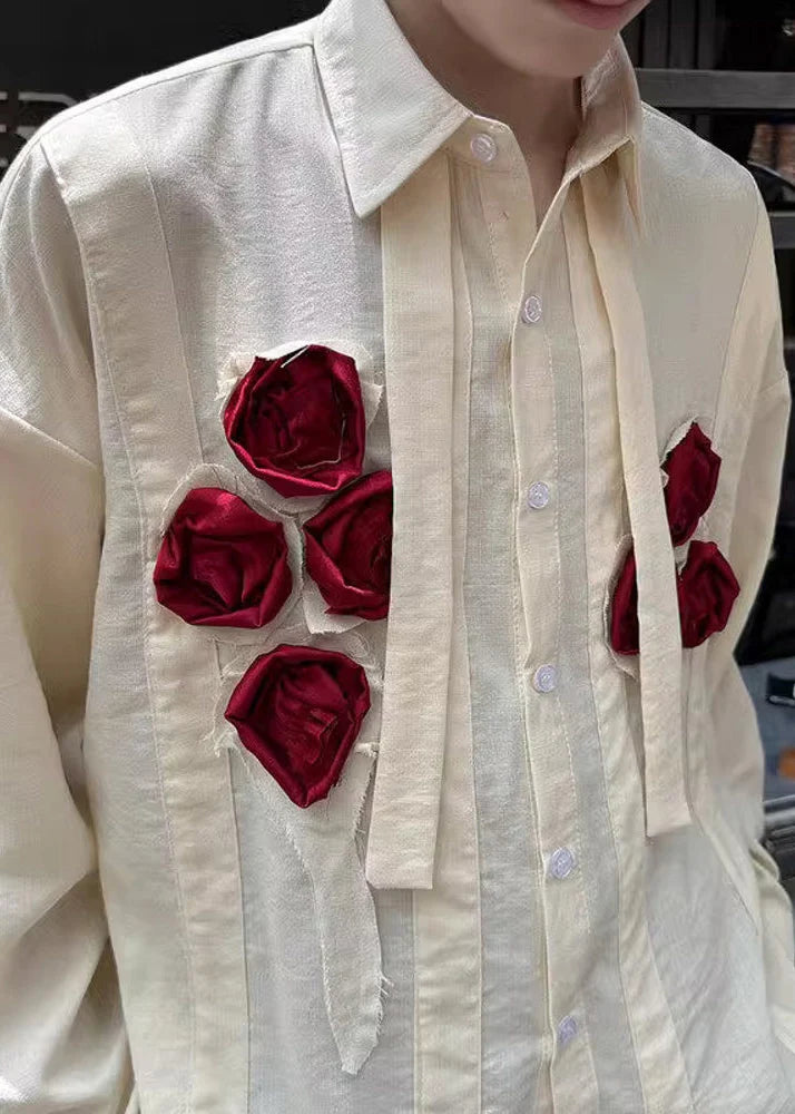 Men's Casual Shirt Oversized Floral Design 4