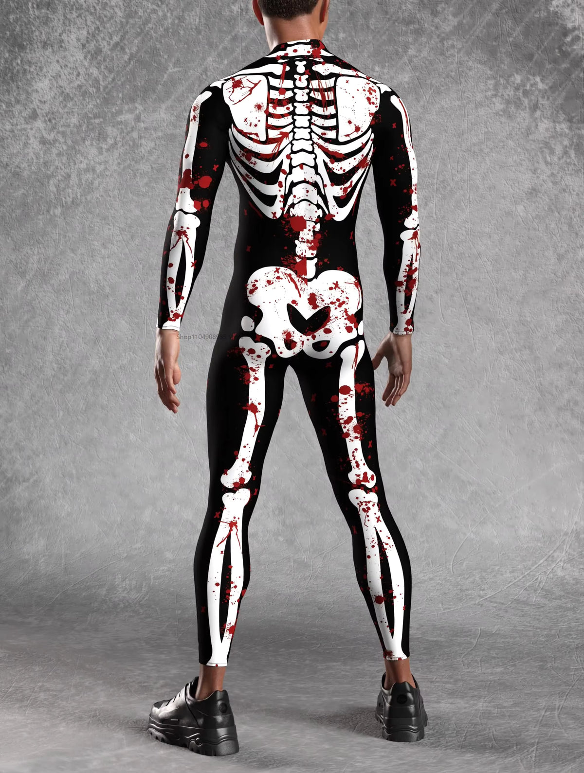 Men's Jumpsuit Skeleton Pattern Steampunk Style 4