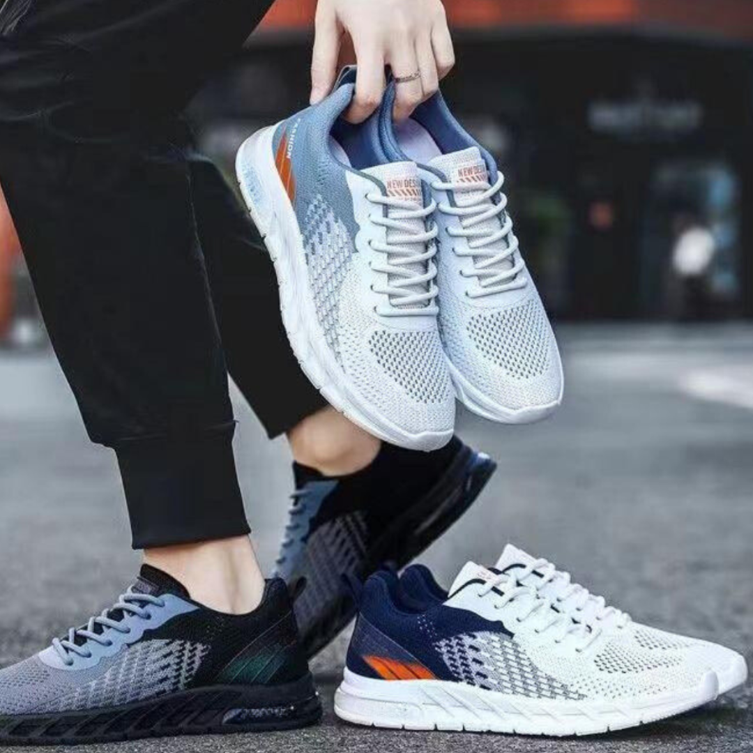 Men's Breathable Knitted Sports Shoes
