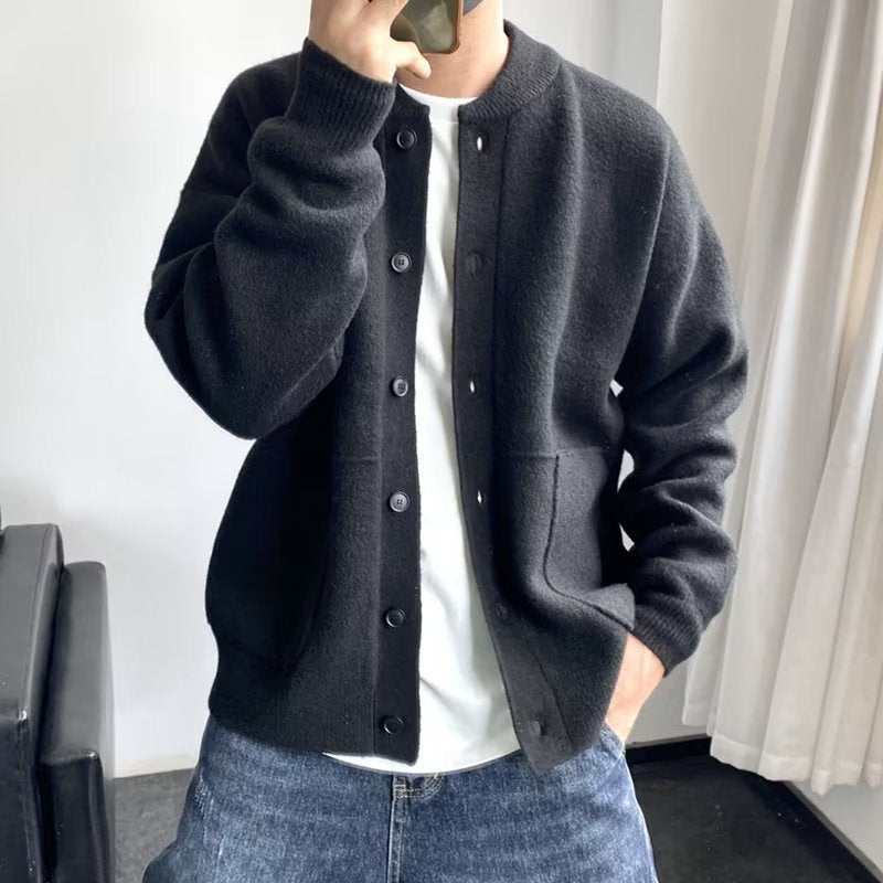 Men's Cardigan With Button-down Casual Style