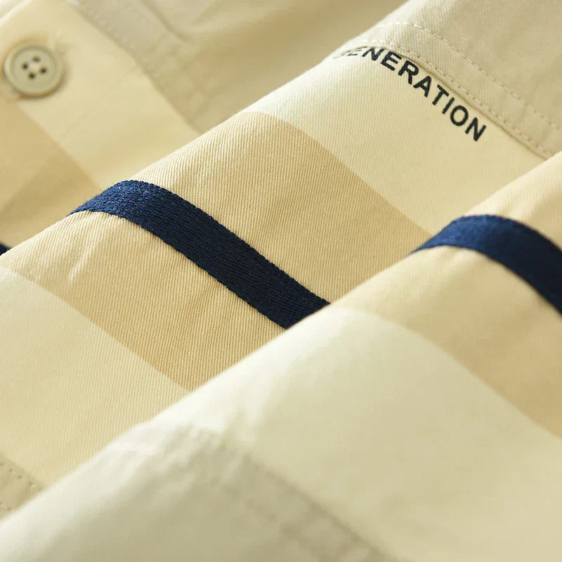 Men's Casual Patchwork Shirt Stylish Cotton