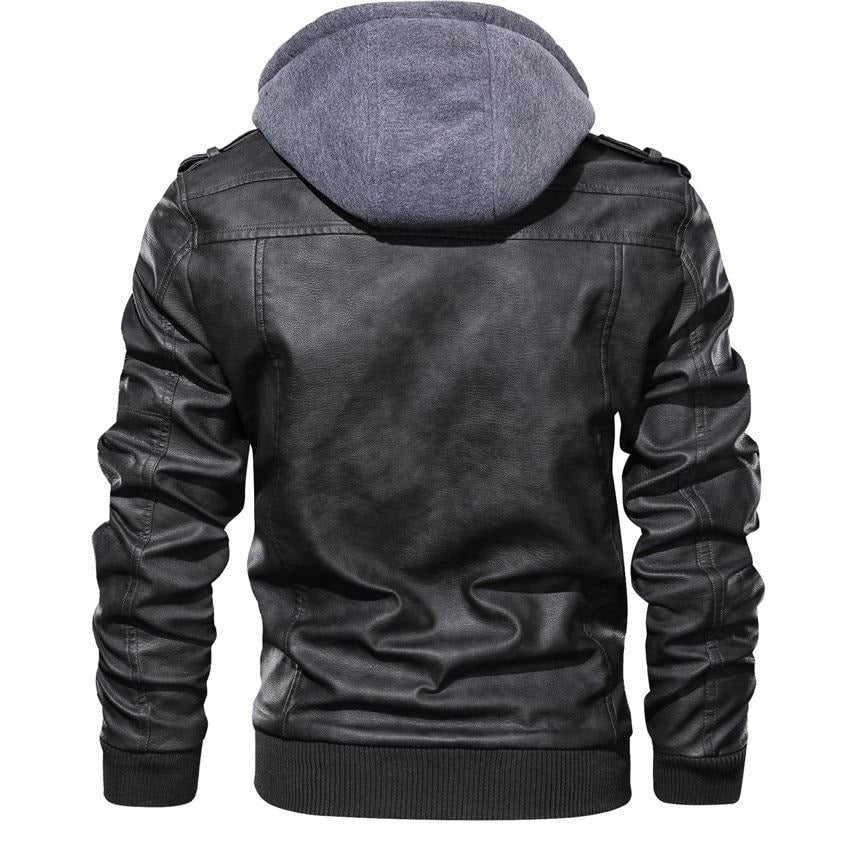 Men's Faux Leather Motor Jacket