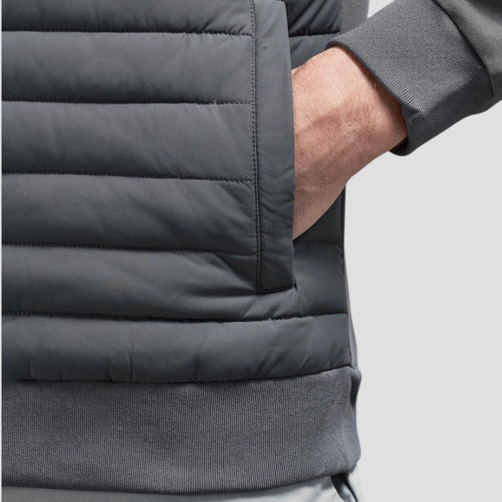 Men's Jacket Hybrid Quilted with Knitted Sleeves