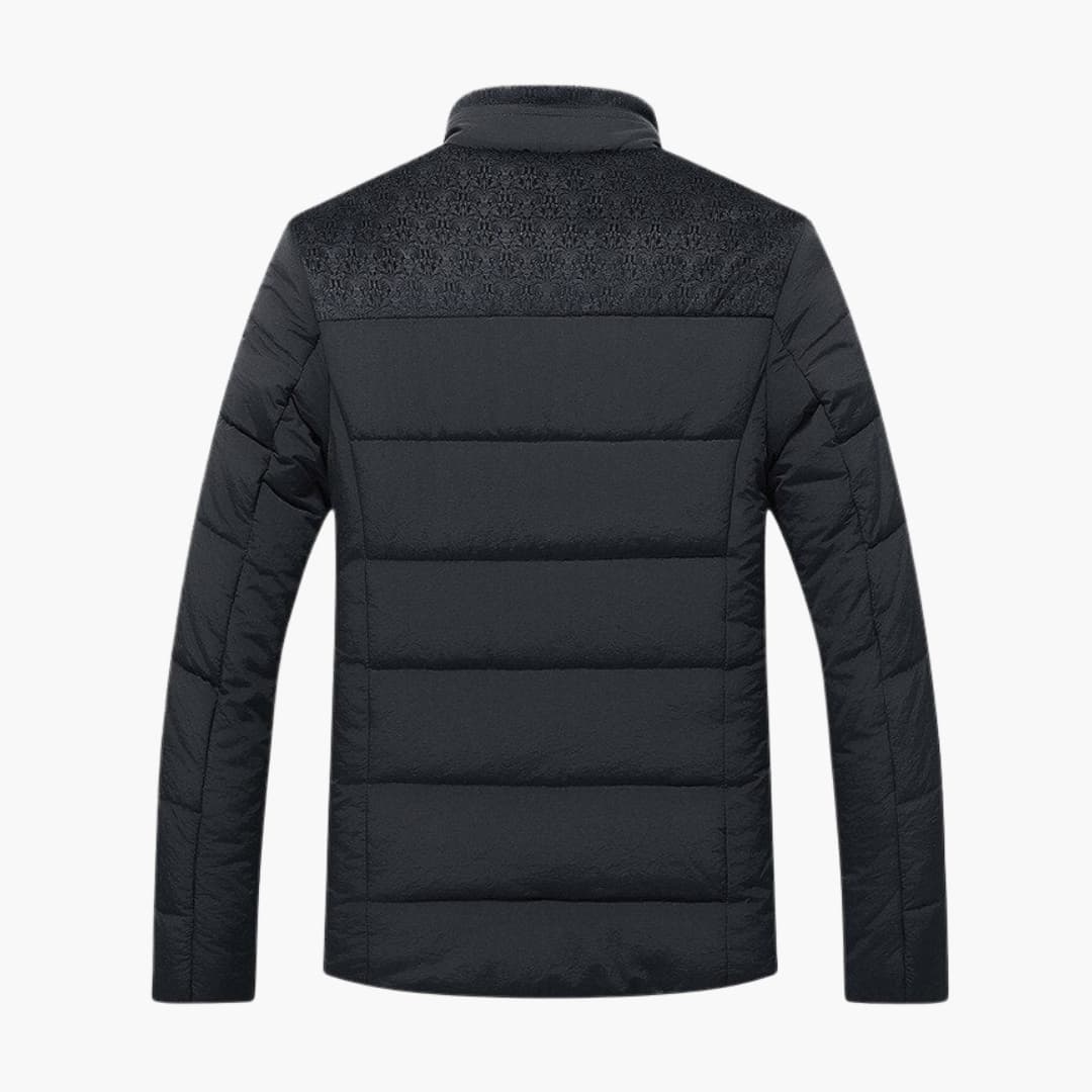 Men's Jacket Quilted With Standing Collar For Comfortable Style