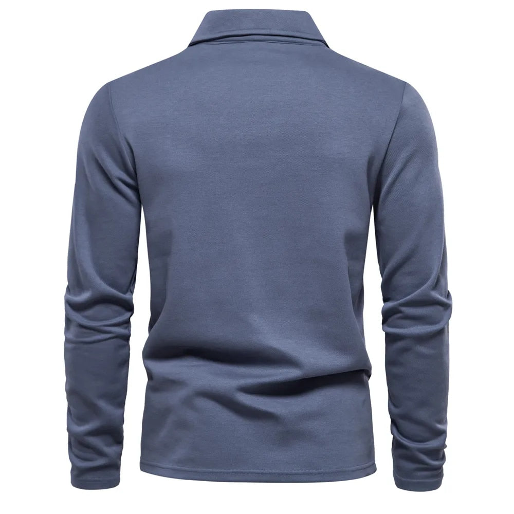 Men's Long-Sleeve Casual Lightweight Cotton Shirt