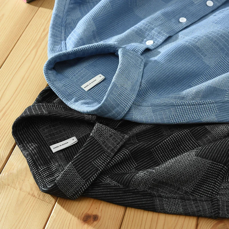 Men's Patchwork Shirt Stylish Cotton Polyester