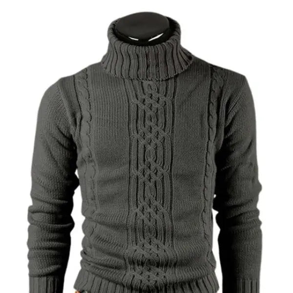 Men's Polo Cable Knit Style Casual and Formal