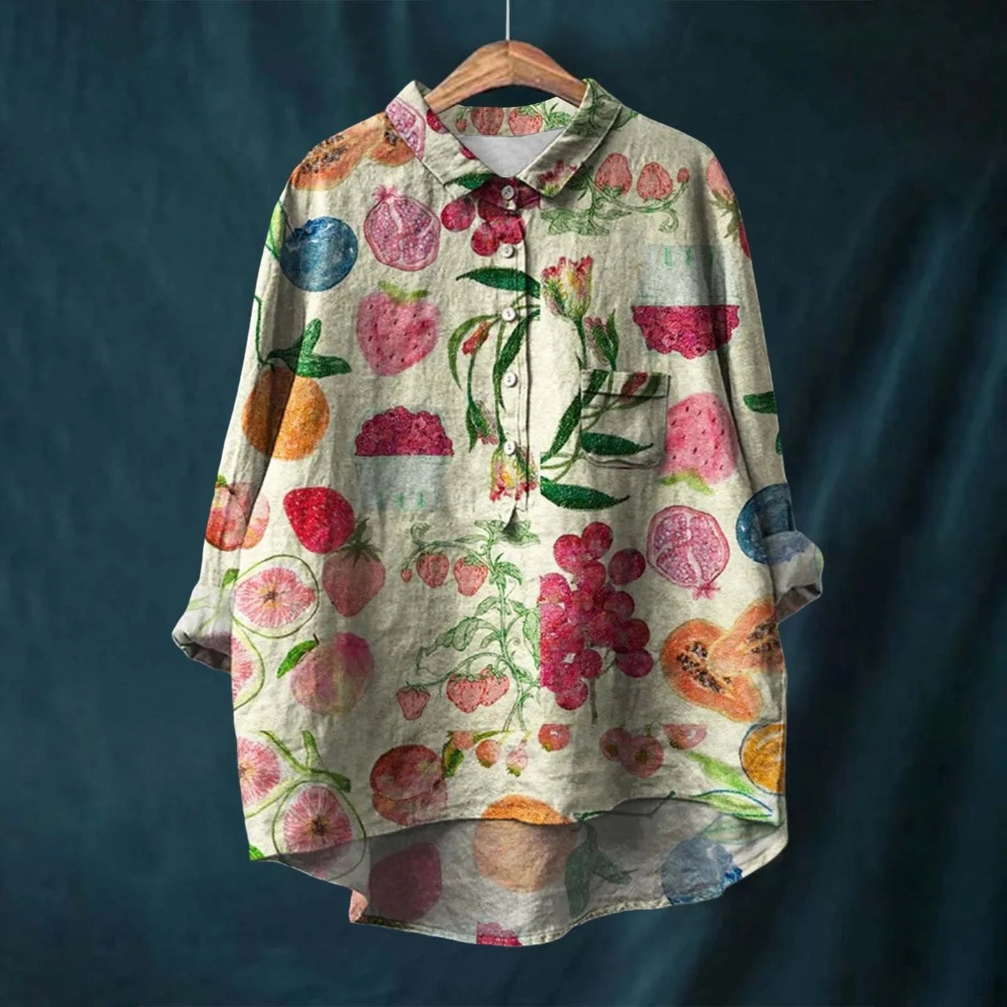 Men's Shirt With Floral Print and Tailored Fit