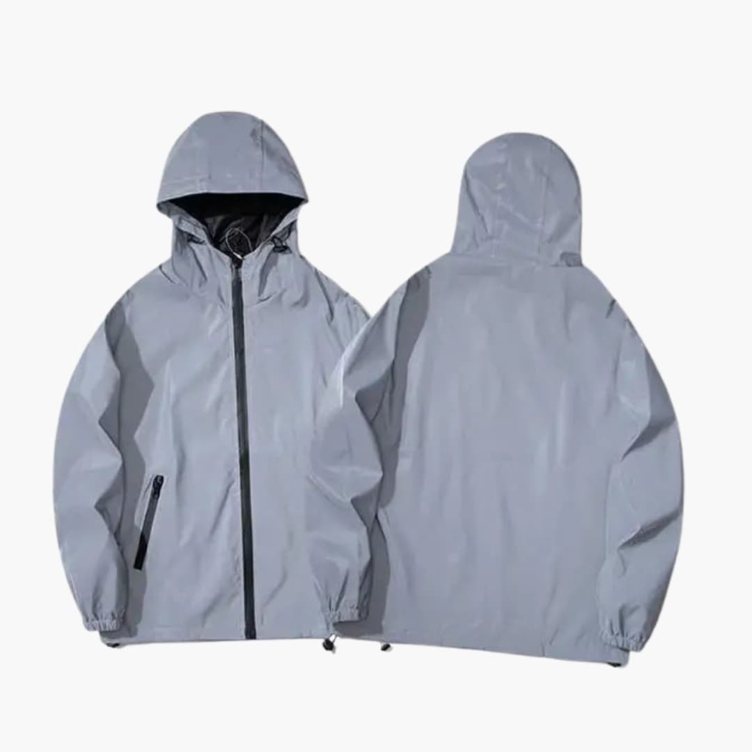 Men's Softshell Jacket with Hood and Reflective Details