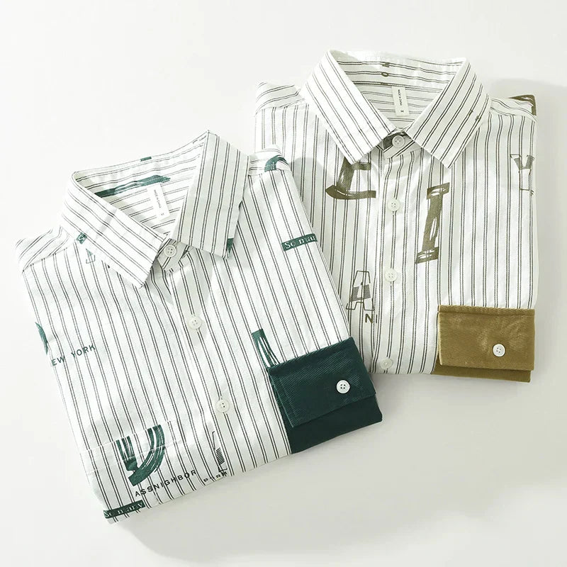 Men's Striped Casual Cotton Shirt