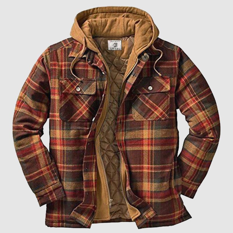 Men's Winter Coat Long Jacket with Hood Casual Design