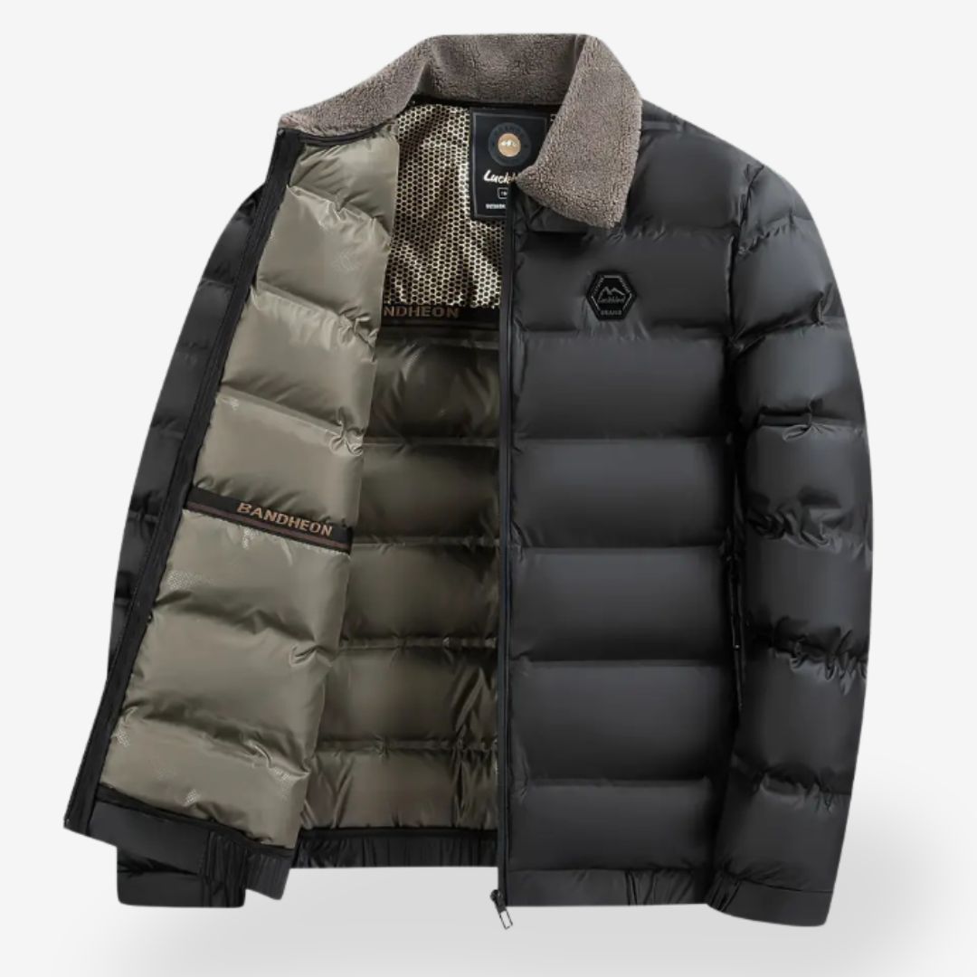 Men's Winter Jacket Pilot With Removable Fur Collar