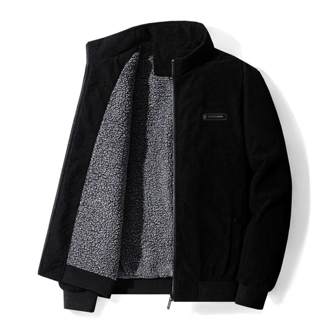Men's Winter Jacket Retro Style with Sherpa Lining