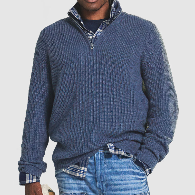 Men's business jumper with zip