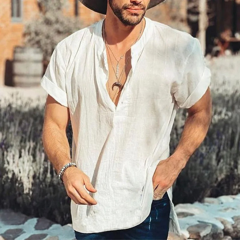 Men's shirts cotton linen Style