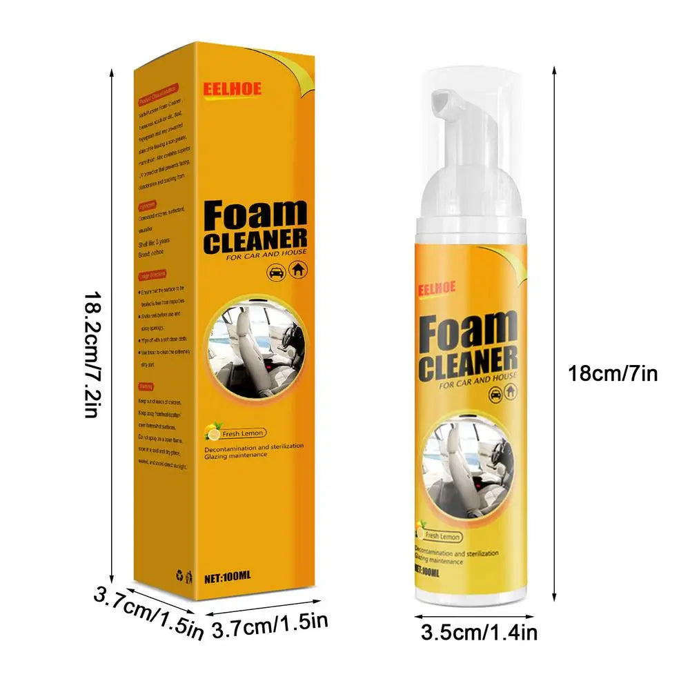 Multifunctional foam cleaning spray