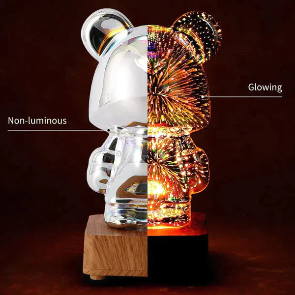 Night light Multicolour Teddybear 3D Effect LED