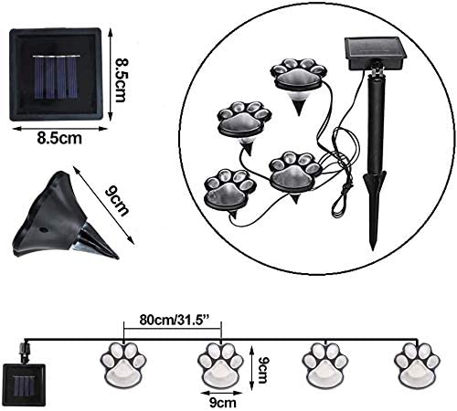 Paw Print Solar-powered lights