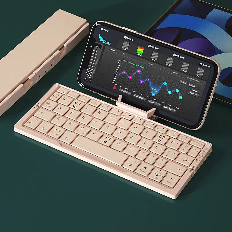 Portable Keyboard Compact Bluetooth Plastic