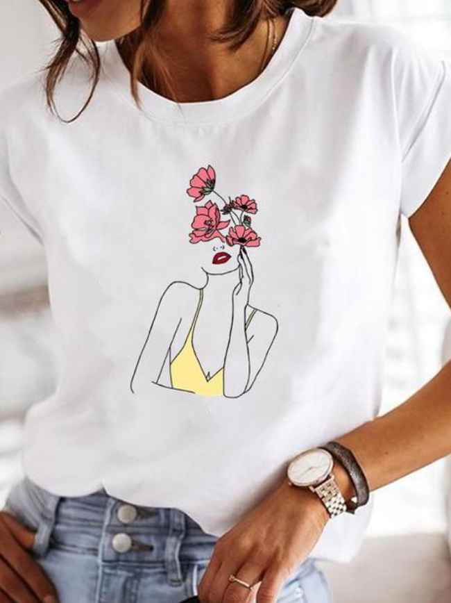 Beautiful T Shirts Ladies Modern Slim Fit Soft Breathable Material