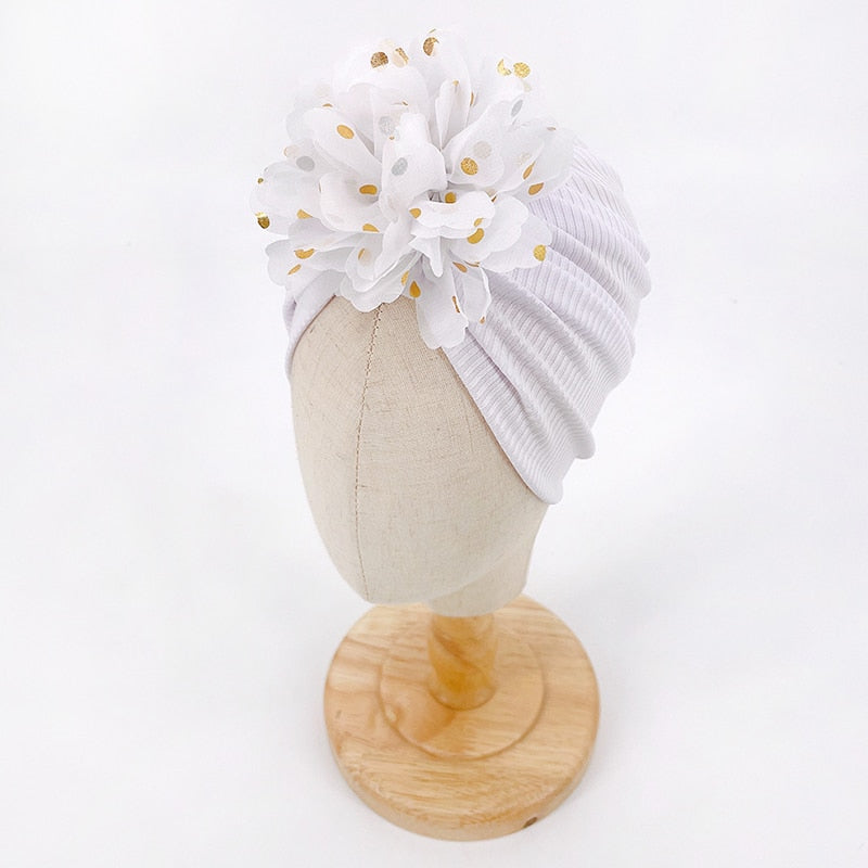 Ruche Top Baby Turban Hat