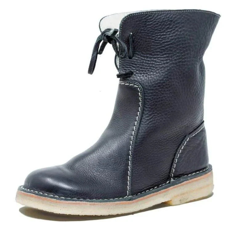 Women's Waterproof Boots with Soft Lining and Rubber Sole