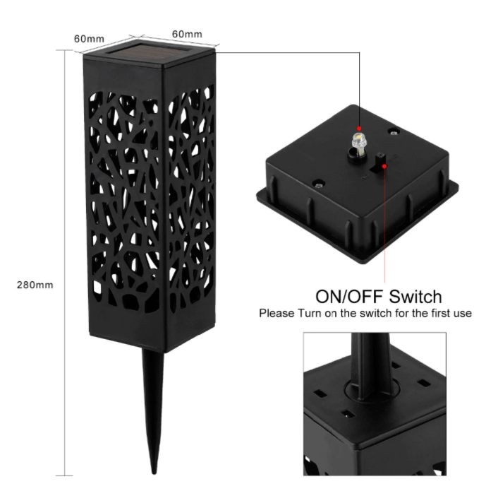 Solar-powered Vintage Garden Lamp