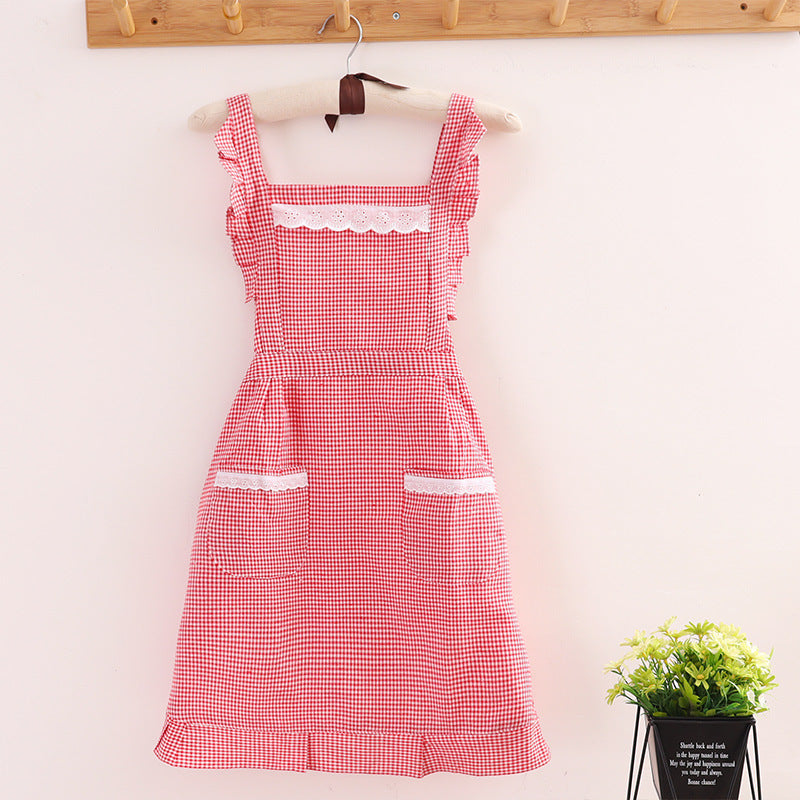 Unisex Kitchen Apron Checkered Style