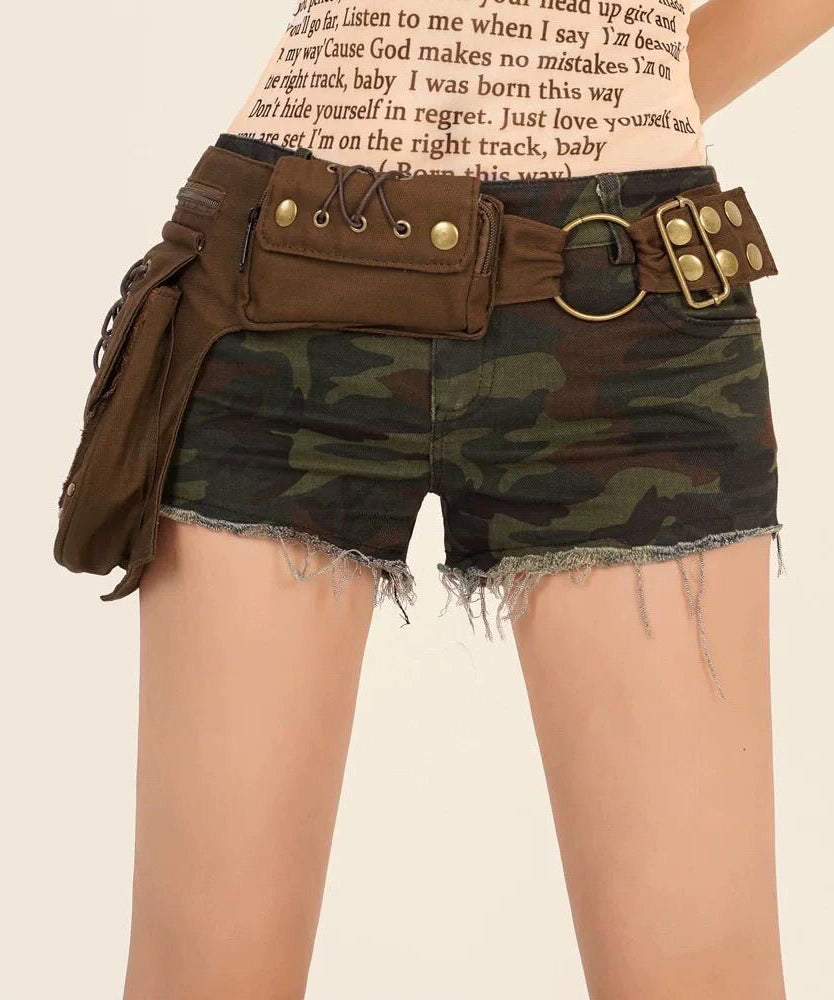 Unisex Waist Bag Retro Style with Rivet Detail 3